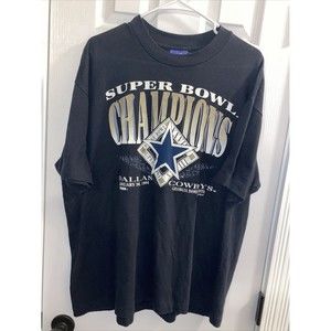 Vintage 1994 Cowboys Super Bowl Champions Single Stirch Short Sleeve Shirt XL